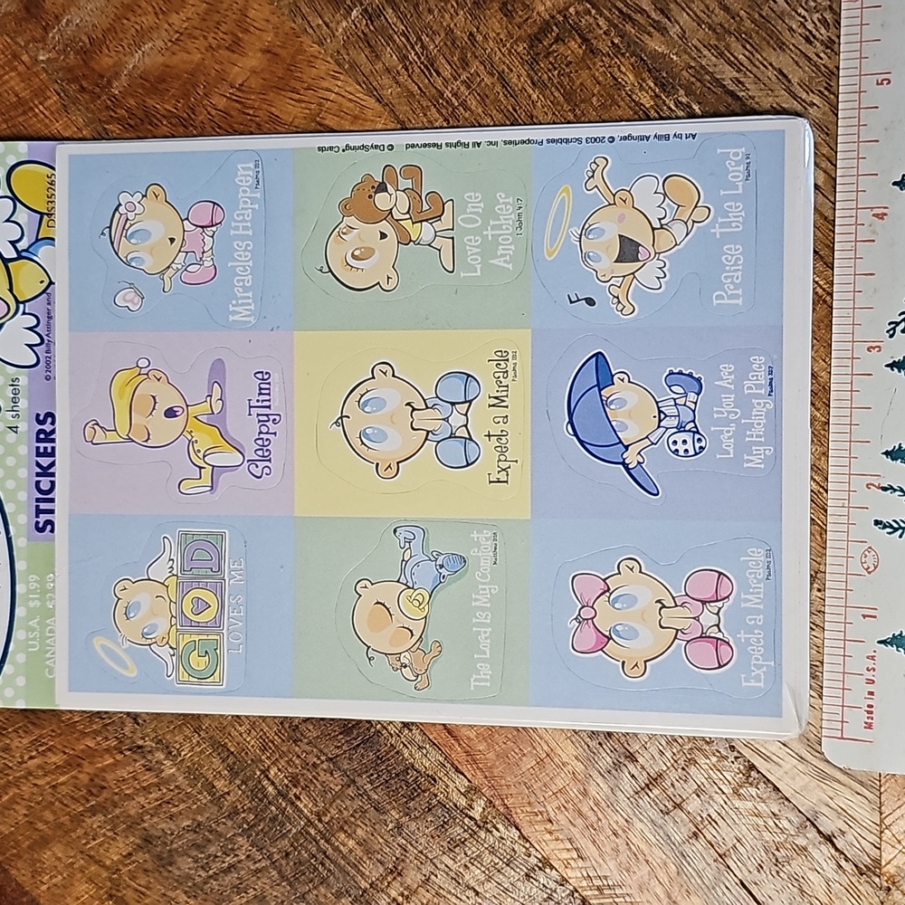 Vintage Wee Witness baby stickers sealed